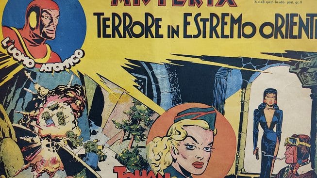 copertina di un fumetto nella mostra al Mufant