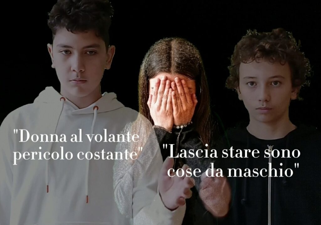 frame del video di sensibilizzazione creato dalle scuole con frasi stereotipate