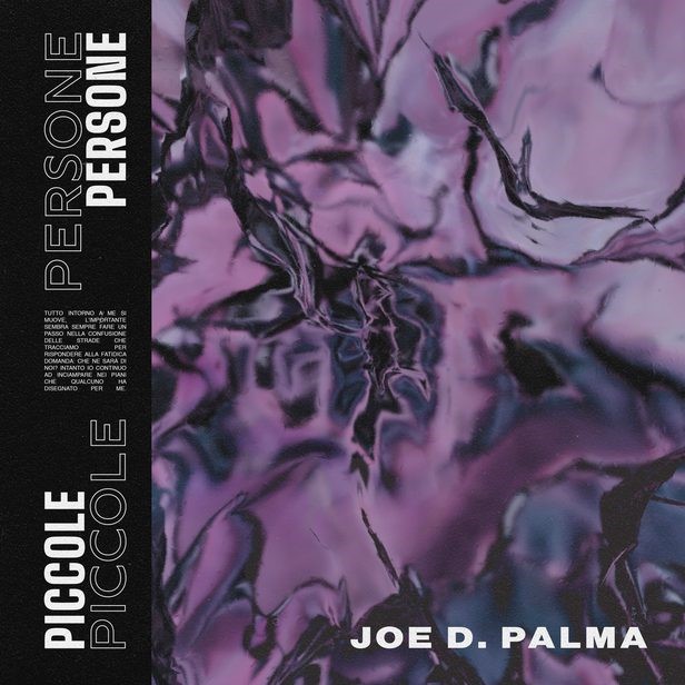 piccole persone . la copertina del nuovo singolo dei joe d palma, che raffigura un disegno astratto di colore nero e viola