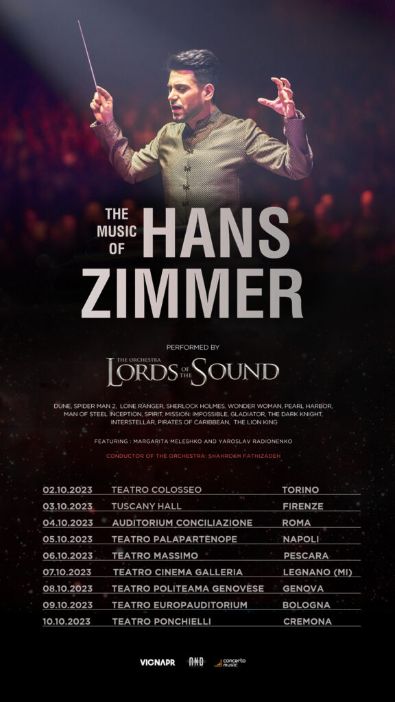 hans zimmer - la locandina dei concerti di ottibre in italia