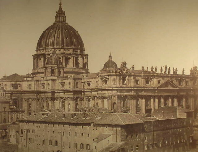 MacPherson, Robert (1811-1872) - Roma - Cupola di San Pietro in Vaticano. in cui avvengono i fatti del romanzo