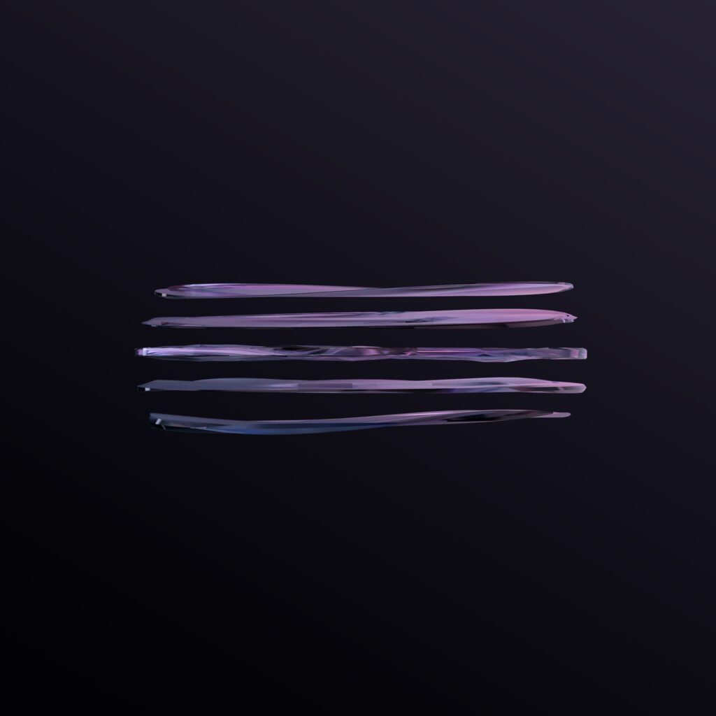 collezione privata lato a - la copertina dell'aalbum che raffigura cinque strisce viola su sfondo nero