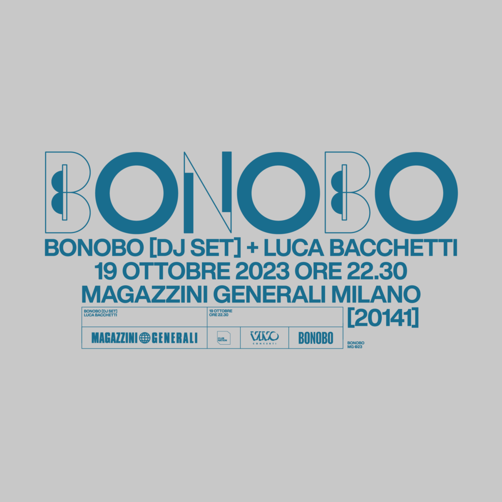 bonobo - la locandina dell'evento a Milano