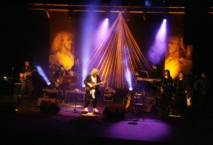 gianfranco caliendo e la miele band fotografati durante un concerto