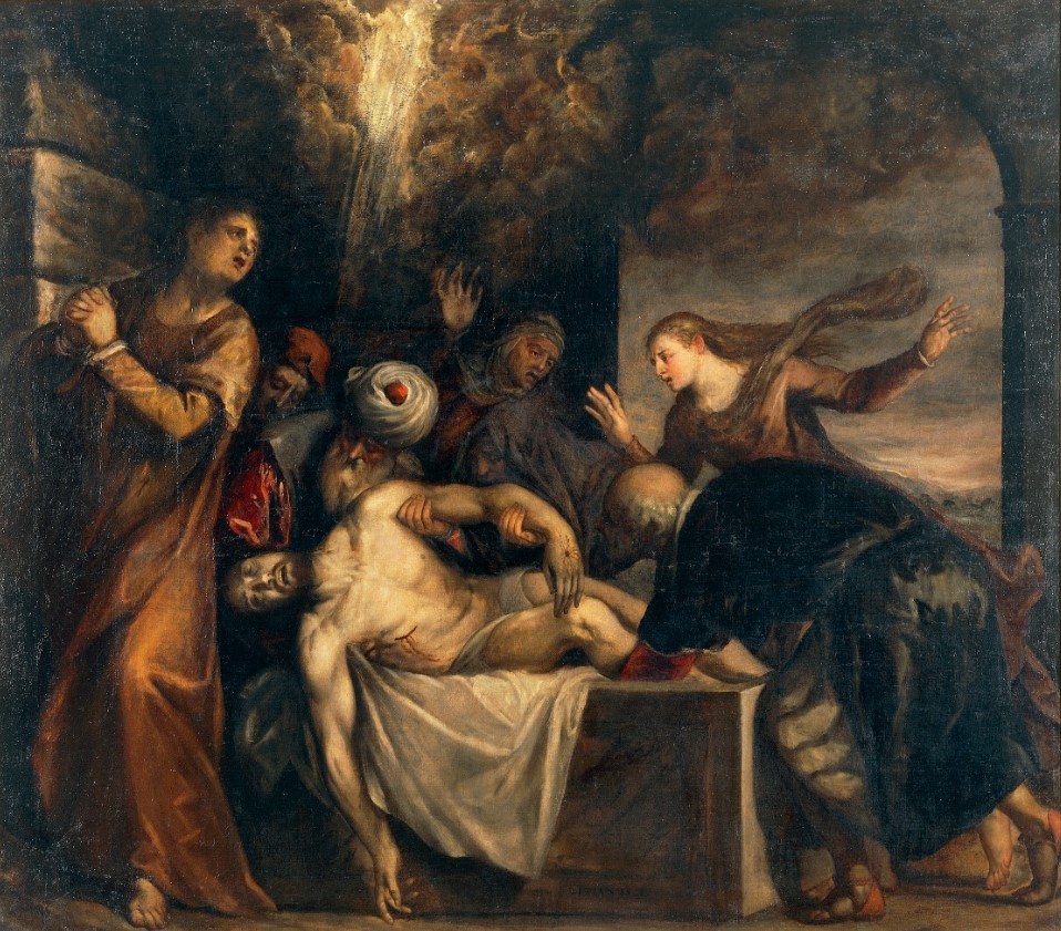 Cristo morto sorretto dagli angeli di Paolo Piazza (collezione Banco BPM)