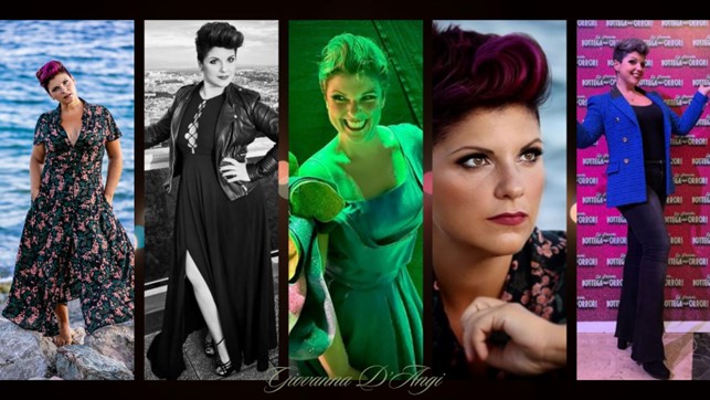 Giovanna D'Angi in un collage di immagini