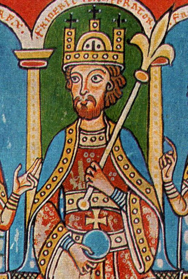 immagine di Federico Barbarossa secondo lo stiile bizantino di icona. fa parte delle leggende della nigella