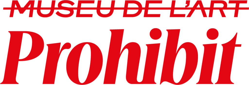 logo del museo dell'arte proibita in rosso