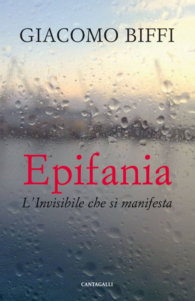 Epifania l'invisibile che si manifesta - la copertina del libro cioè un vetro bagnato dalla pioggia