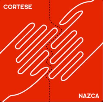 cortese - la copertina del nuovo singolo che raffigura il disegno di due mani incrociate su sfondo rosso