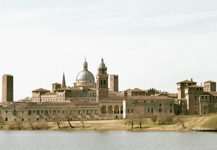 Vincenzo castella veduta di MAntova chiesa di Sant'andrea