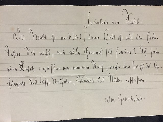 un biglietto della follia scritto a mano da Friedrich Nietzsche