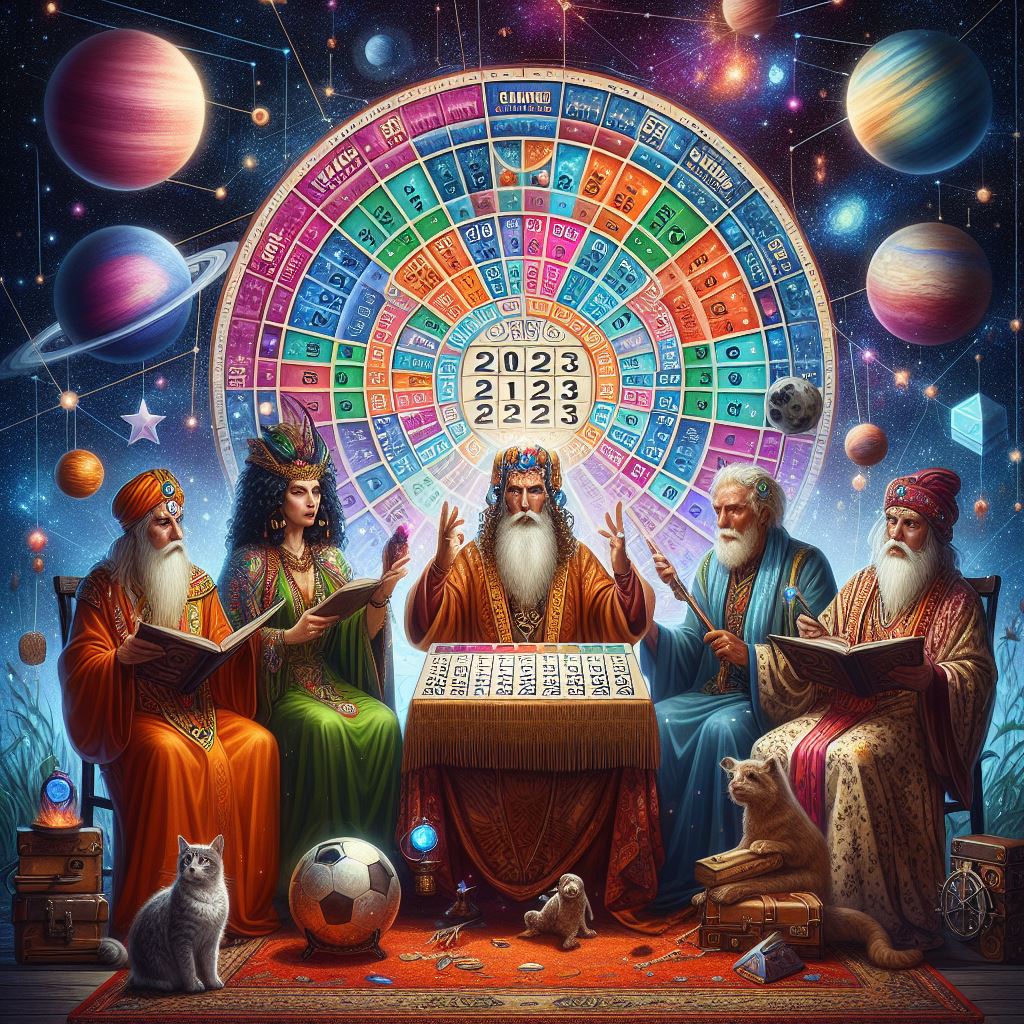 sciamani e astrologi intorno a un tavolo
