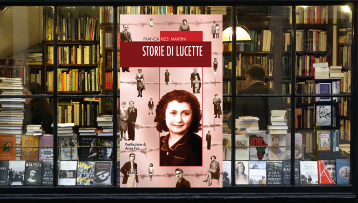 storie di lucette copertina del libro in una libreria