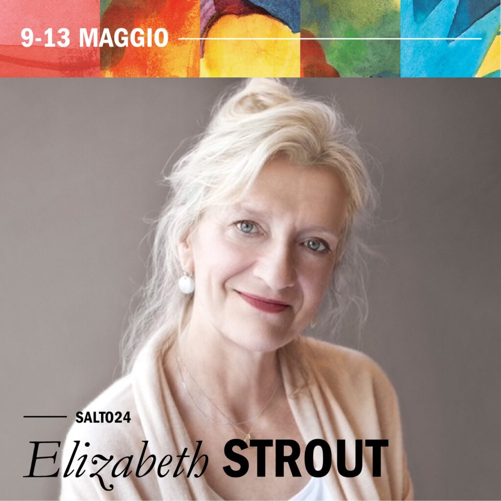 elizabet strout nella locandina torino salone del libro 2024