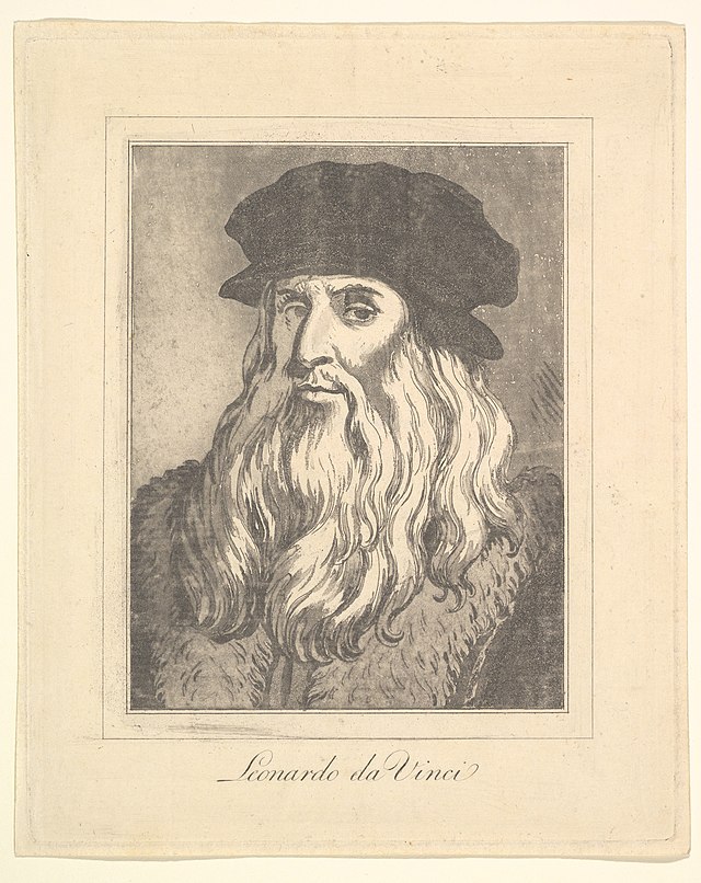 ritratto di Leonardo conservato al Museo di Portland licenza CC