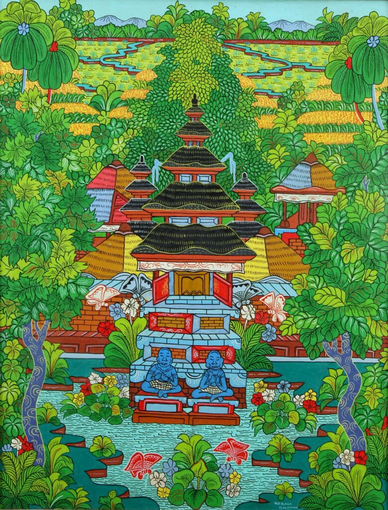 pittura balinese del tempio