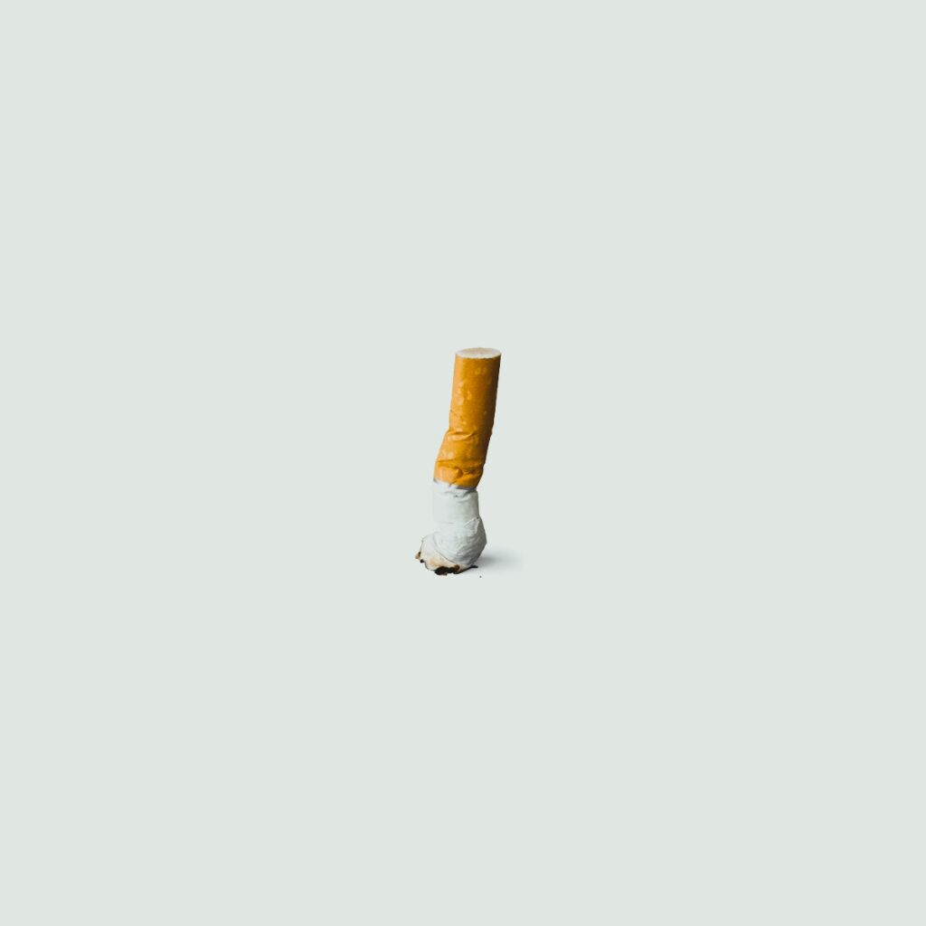 samuele cara - la copertina del nuovo singolo che raffigura il mozzicone schiacciato di una sigaretta