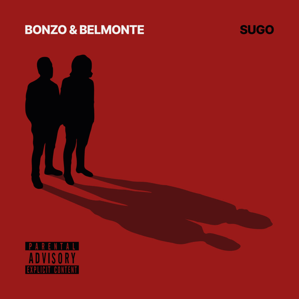 sugo - la copertina del nuovo album di bonzo 6 belmonte, che raffigura il disegno di due uomini dipinti di nero