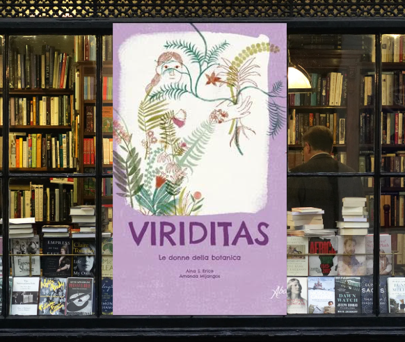 libro viriditas in una vetrina di libreria