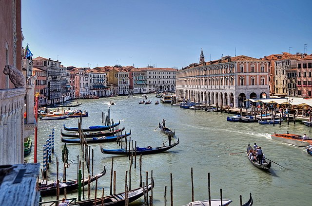 panotama dal gran canal ei venezia licenza foto CC