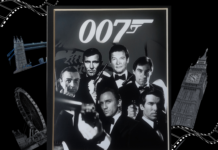 james bond - nella foto in bianco e nero i sei attori che hanno interpretato l'agente 007