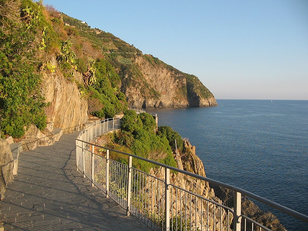 sentiero lungo la costa