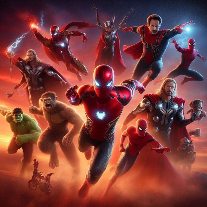 supereroi marvel - nella foto una serie di personaggi dei fumetti