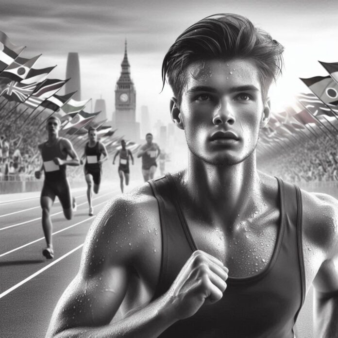 sport e cinema - un atleta intento a correre tra due ali di folla