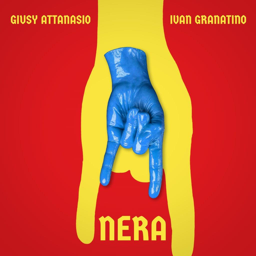 nera - la copertina del nuovo singolo di giusy attanasio e ivan granatino che raffigura una mano nella posizione delle corna