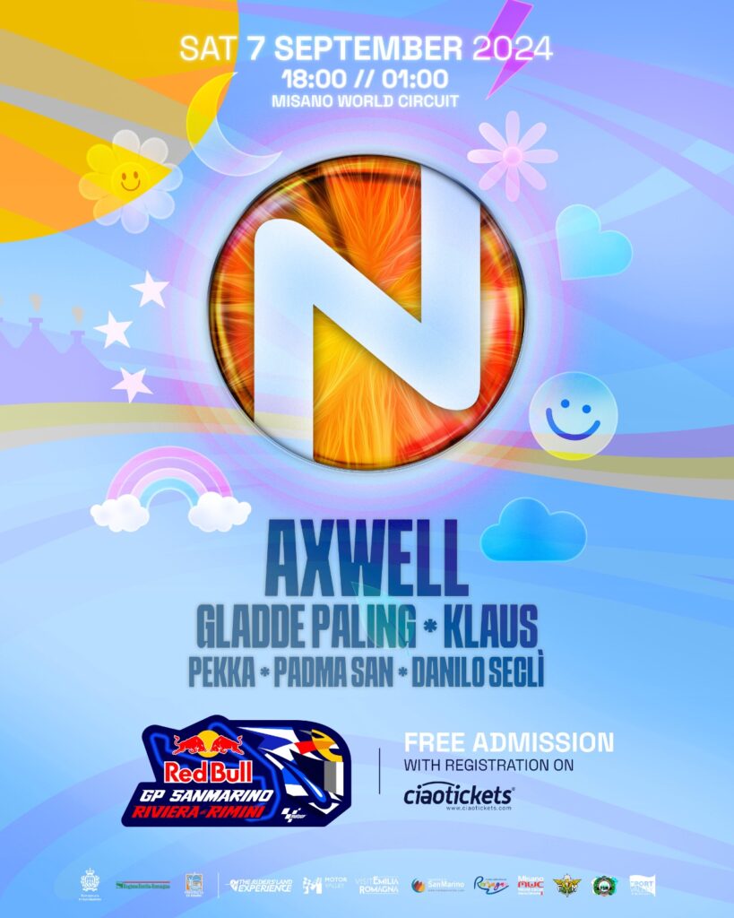 Nameless Festival per Gran Premio Red Bull di San Marino e della Riviera di Rimini 2024 - la locandina