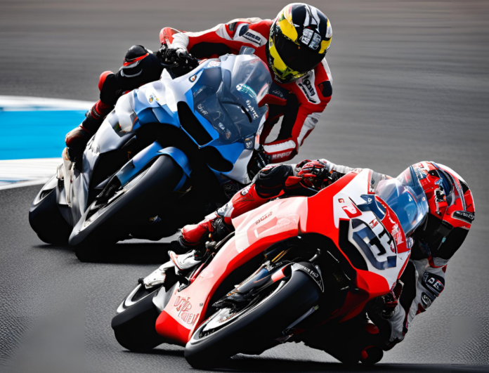 Nameless Festival per Gran Premio Red Bull di San Marino e della Riviera di Rimini 2024 - due moto da gara impegnate in curva