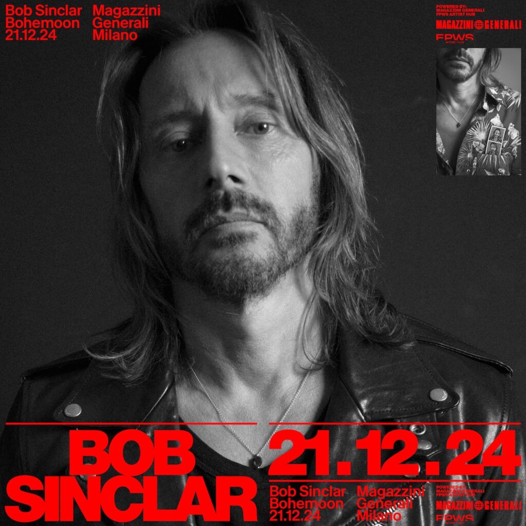 bobo sinclar - la locandina dell'evento a milano ai magazzini generali
