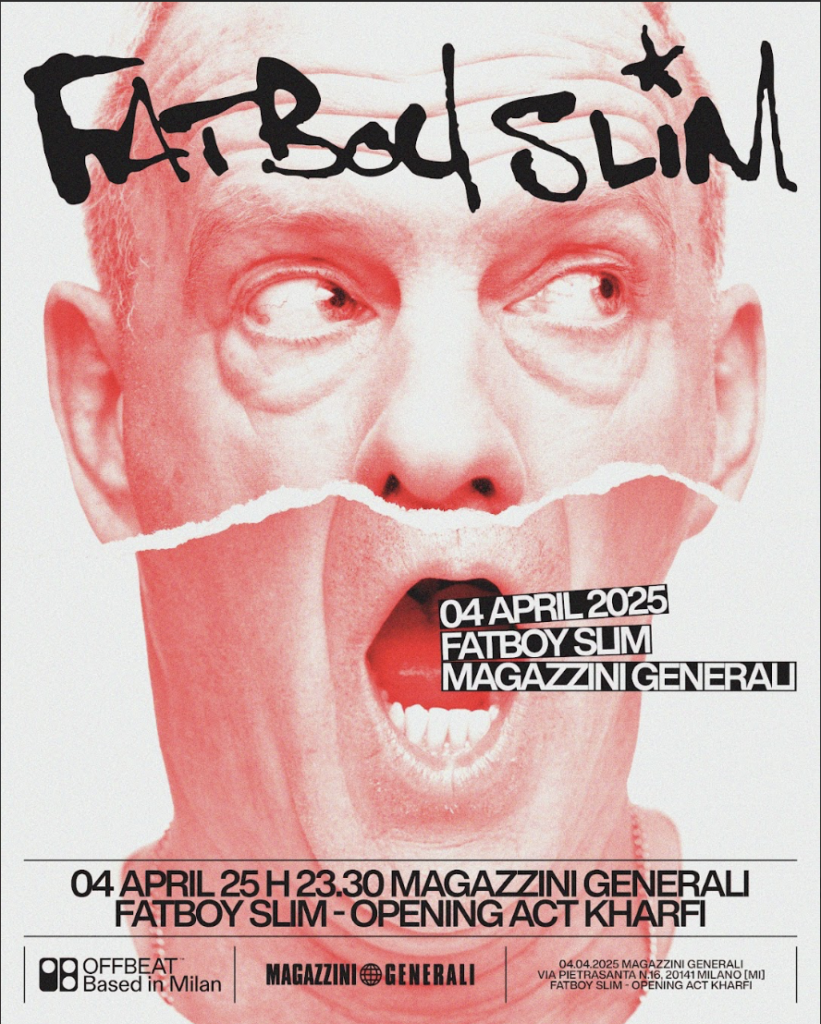 fatboy slim - la locandina del concerto a milano