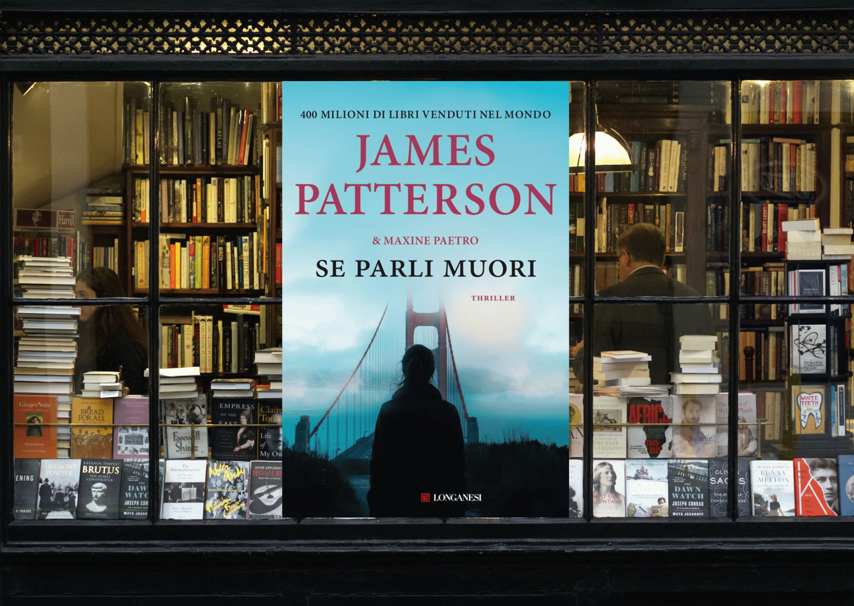 una libreria con immagine copertina del libro se parli muori