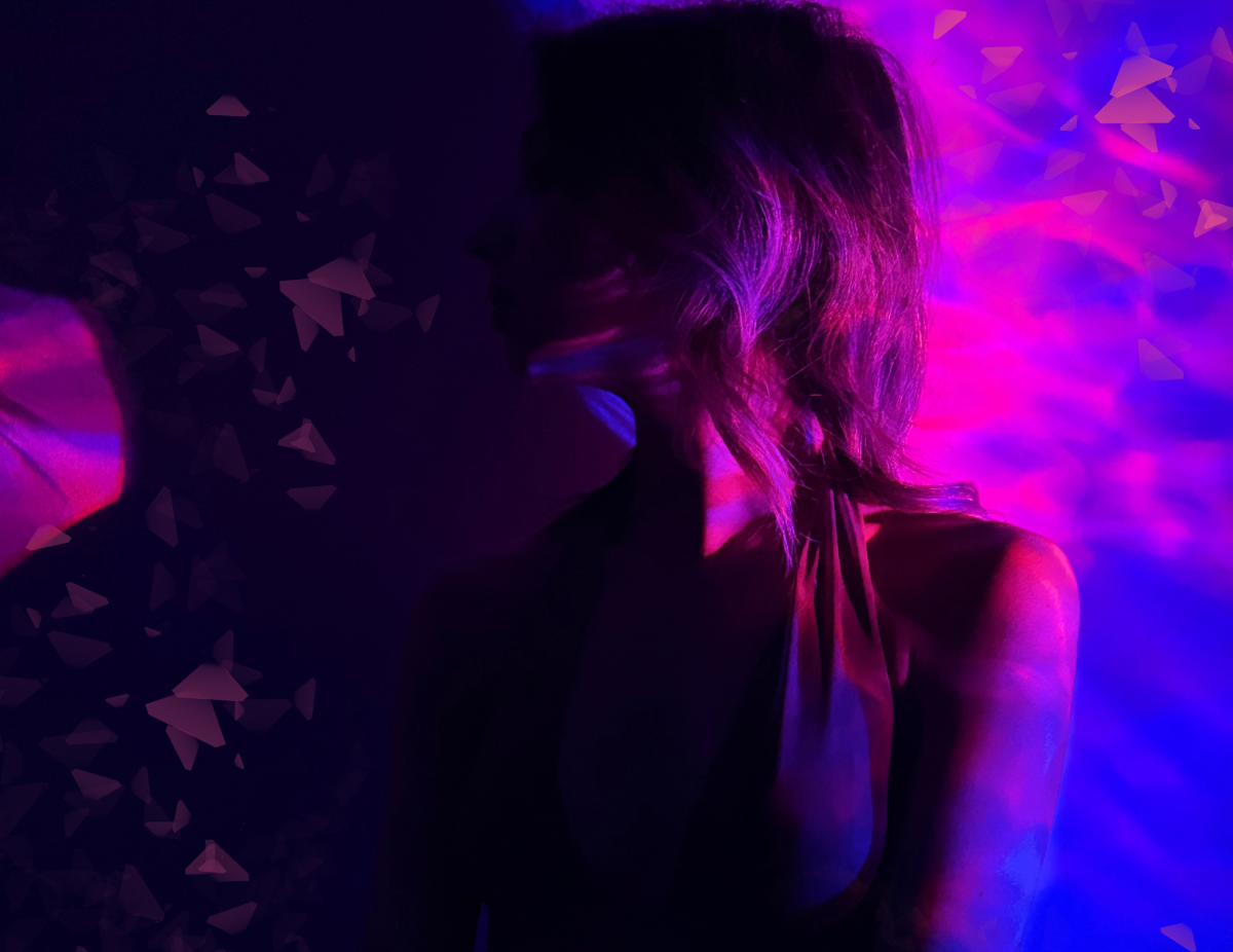 laplastique in primo piano, in controluce