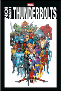 Thunderbolts - panini comics - marvel - la copertina del fumetto noi siamo i Thunderbolts