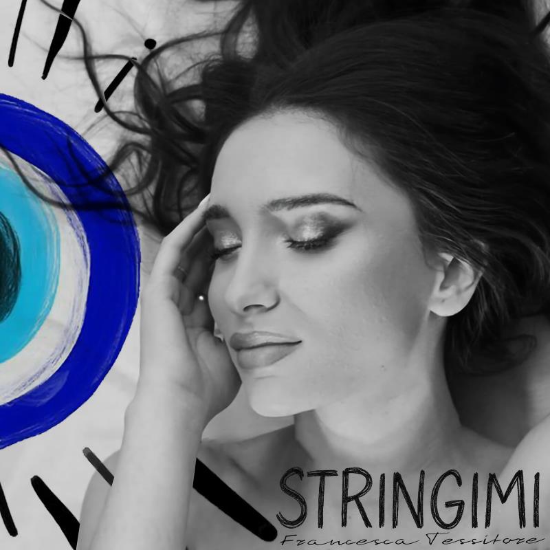francesca tessitore in primo piano nella copetina del nuovo singolo "stringimi2