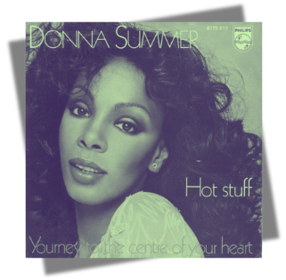 donna summer - hot stuff - la copertina del 45 giri