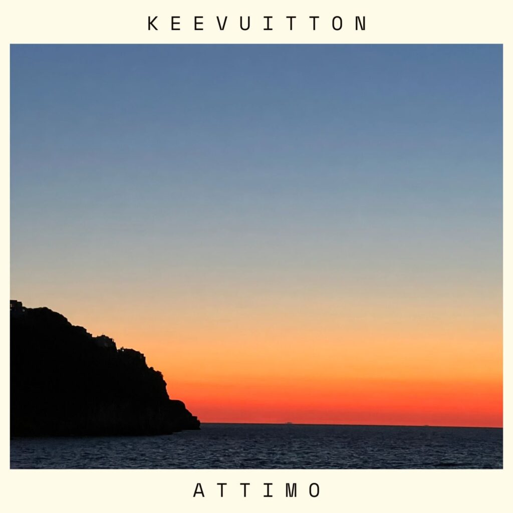 Keevuitton - la copertina del nuovo singolo attimo, che raffigura un tramonto