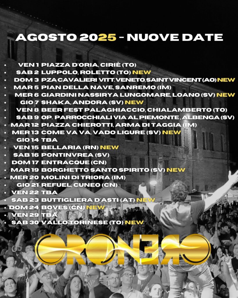 musica anni 90 - la locandina del tour 2025