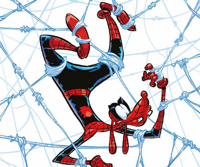 Letture estive per ragazzi Pippo personaggio dei fumetti amico di Topolino, intrappolato in una ragnatela