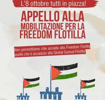 “L’8 ottobre tutti in piazza”, Freedom Flotilla invita a nuova mobilitazione. A Roma corteo dal Colosseo a Piramide