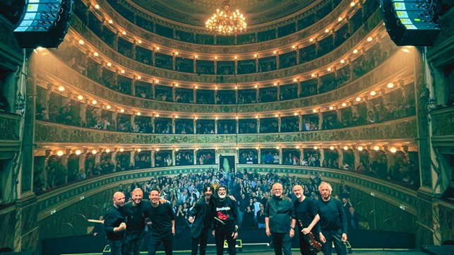 franz di cioccio - pfm - la band al completo sul palco