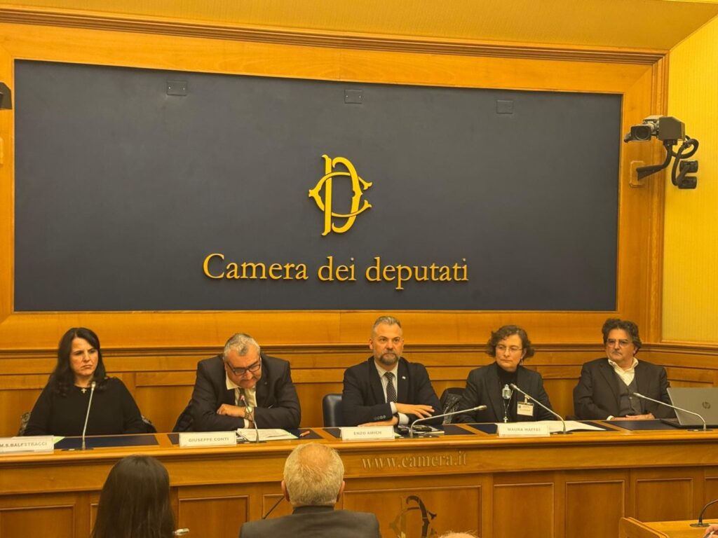 Giornata Nazionale Arandora Star - Conferenza stampa alla Camera, con il tavolo dei relatori.