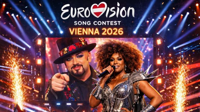 Senhit vince il San Marino Song Contest 2026 e vola all’Eurovision con “Superstar” - Zetatielle Magazine senhit - boy george - superstar - immagne generata con ChatGPT image creator