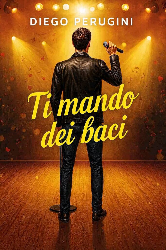 diego perugini - la copertina del suo primo romanzo ti mando dei baci