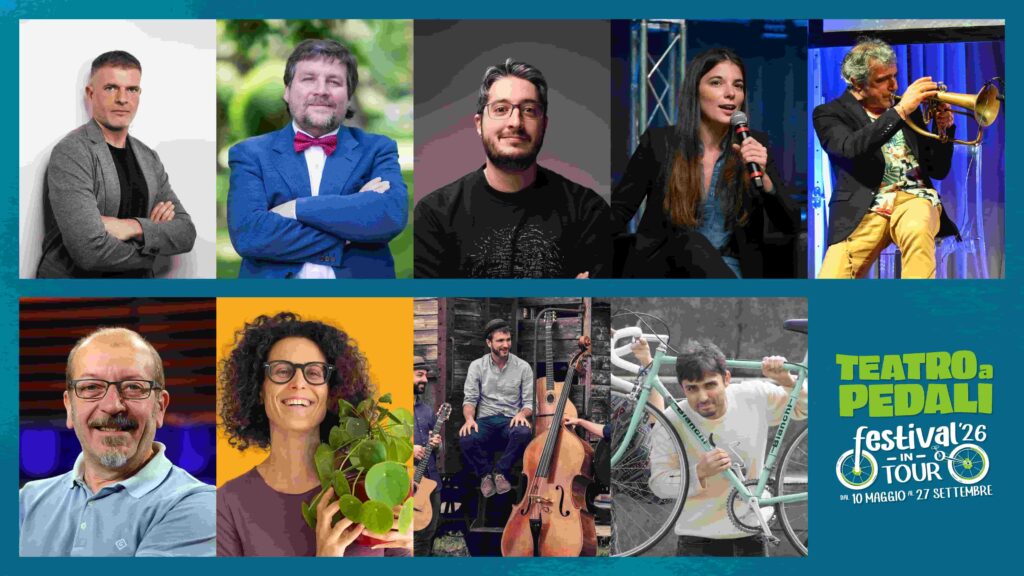 Teatro a Pedali - la copertina con tutti i partecipanti