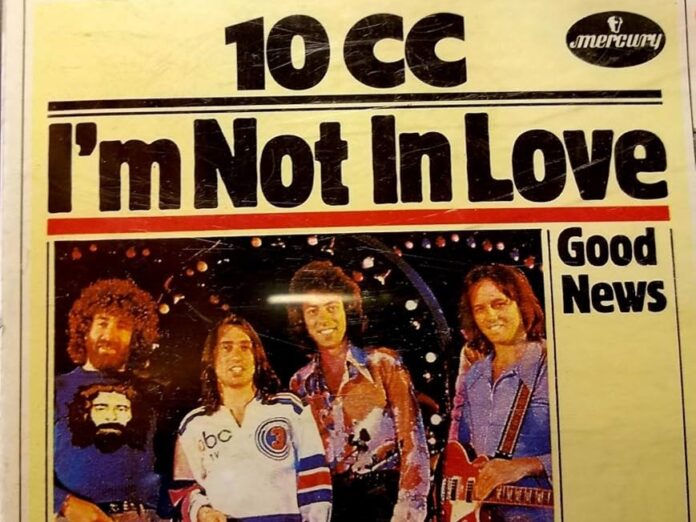 10cc - la copertina del singolo i'm not in love del 1975