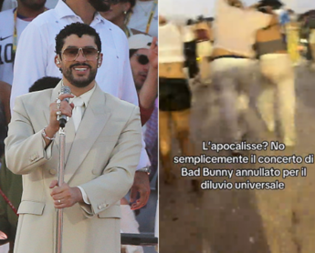 Bomba d’acqua a Milano, interrotto concerto di Bad Bunny: evacuato Ippodromo e spettatori feriti